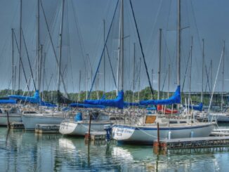 watts bar marina boat dock with sail boats